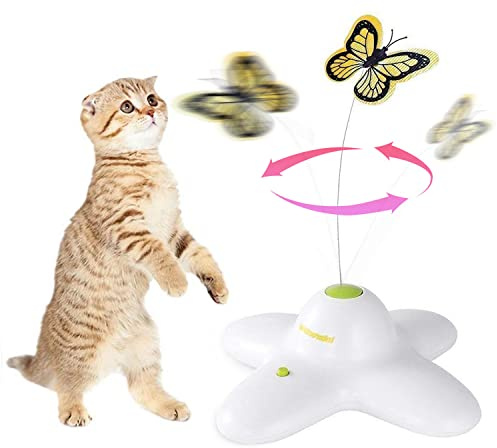 ALL FOR PAWS Katzenspielzeug Interaktive Schmetterling Katze Automatisches Spielzeug Stimulierende Kitty Spielzeug Anreicherung für Indoor Katzen