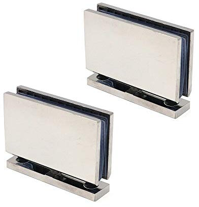 Set of 2 NUZAMAS Frameless Glass Door Hinges, Shower Room Installation Accessories, 304 Stainless Steel, 360 Degree Glass Door Hinge