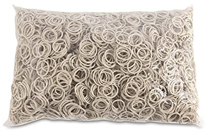 Office PRODUCTS - Elastico in gomma, diametro: 20 mm, colore: bianco, peso: 1 kg, gomma domestica, per casa, ufficio, scuola