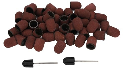 50 St Nail Art Slipband - 120# Grit Nail Art Slipkapslar Manikyr Polering Slipband Nagelborr Set med Skaft Manikyr Slipkapslar Nagelpolerare Sandlock för Nagelborr