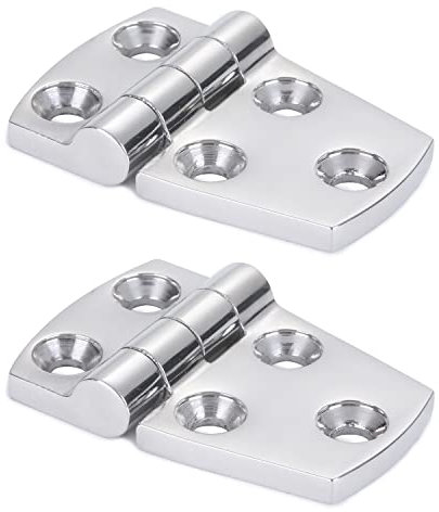 9Tong Hardware Montaje Puerta Bisagra Acero Tarea Pesada para Barco y Gabinete, Acero Inoxidable Marina, 2pcs 38 mm x 57 mm