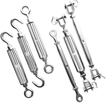 Spannschloss/Seilspanner/Drahtseil/Wantenspanner/Spannschraube (Auge/Auge-Eye/Eye-Öse/Öse) Edelstahl V4A rostfrei polierte Oberfläche (M5/M6/M8/M10/M12/M16/M20) // EHK-Verbindungstechnik