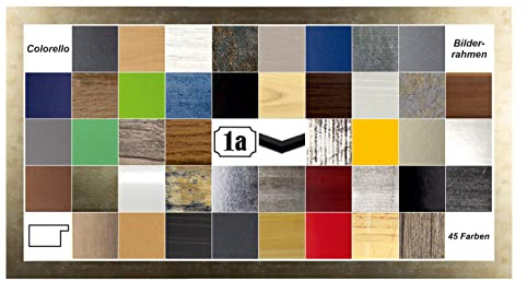 Colorello Deluxe Bilderrahmen Posterrahmen 50x150 cm Panorama und Quadrat Formate Farbe Gold Antik Antireflex Kunstglas