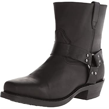 Herren Stiefel Spitze Motorrad Stiefeletten Vintage Westernstiefel Modische Ankle Boots,Schwarz,45 EU