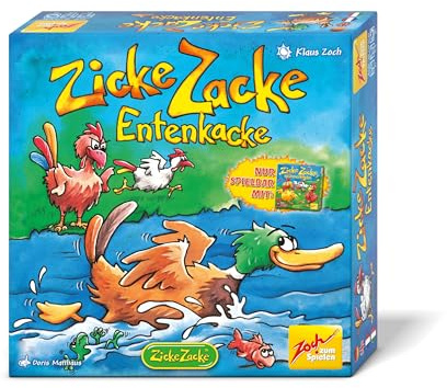 Zoch Zicke Zacke Entenkacke - Erweiterung für Zicke Zacke Hühnerkacke, turbulentes Merkspiel mit Enten & Hindernissen, mehr Spieler & Farb-Häufchen, Kinderspiel ab 4 Jahren