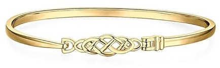JewelryPalace Keltischer Knoten Öffnen Sie 925 Sterling Silber Armreif Rosegold Gold