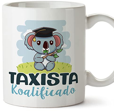 MUGFFINS Tazas para TAXISTA hombre - En Español - Koalificado/koalificada - 11 oz / 330 ml - Regalo original y divertido