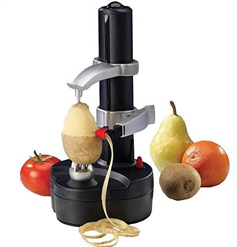 JOEBO Sacapuntas de Verduras y Frutas pelador eléctrico, pelador automático, pelador Multifuncional, Utensilios de Cocina, Manzana, Pera, Patata, negro/86