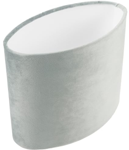 HEMOTON Lampenschirm Tischlampe Oval E27/e14 Stoff Lampenschirm in Hügelgrün Für Wohnzimmer Schlafzimmer Esszimmer Dekoratives Lichtzubehör