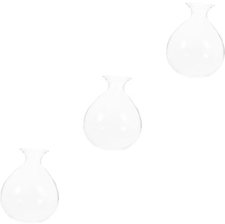 TOPPERFUN 3stücke Succulente Glasvase Für Avocado-Baum Transparente Blumenvase Für Hydroponik Moderner Pflanzenhalter Für Tischdekoration Für Gartenliebhaber Hochwertiges Stabiles