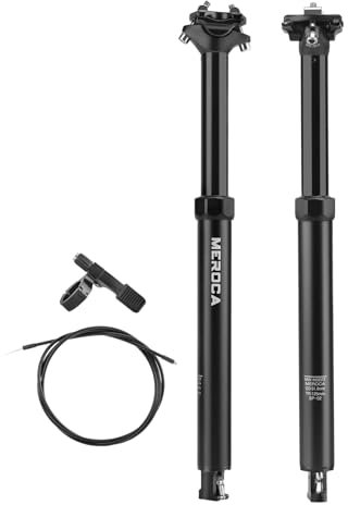 Dropper Sattelstütze für Mountainbike, 30,9/31,6 mm Fahrradsattelstütze, 125 mm Federweg, Aluminiumgehäuse, mit Fernbedienungshebel und Kabelsatz, MTB/E-Bike interne Verlegung (30,9 mm)