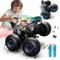 Ferngesteuertes Auto, 1/16 Monstertruck mit Stomp und 360°Drehung, Hai Monstertruck Ferngesteuert mit Spray, Lichtern, Musik, 15KM/H RC Monstertruck mit 40MIN Spielzeit, Geschenk 3 6 8 10 Jahre Junge