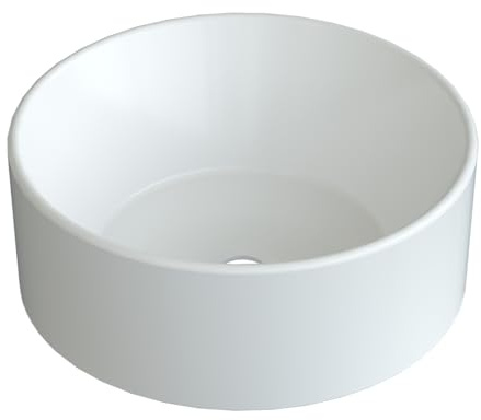 Waschbecken Bad rund 40,5x40,5x15cm Aufsatzwaschbecken Gäste wc