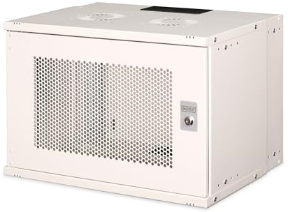 DIGITUS armadio di rete - rack 19 pollici 7 U - non montato - montaggio a parete - profondità 400 mm - portata 60 kg - porta in acciaio perforato - serie SOHO Pro - grigio