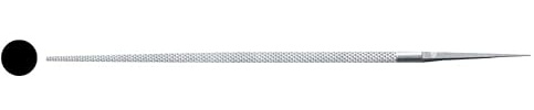 Escofina redonda de metal, diseño ergonómico, soporte antideslizante, ideal para dar forma y suavizar superficies en trabajos de carpintería.