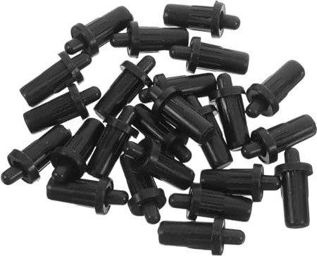 Yardenfun 24stücke Schwarze Türdämpfer Plastik Reparaturpins Für Küchenschränke Und Möbel Einfache Installation Für Sanftes Öffnen Und Schließen Robuste Türstopper Für