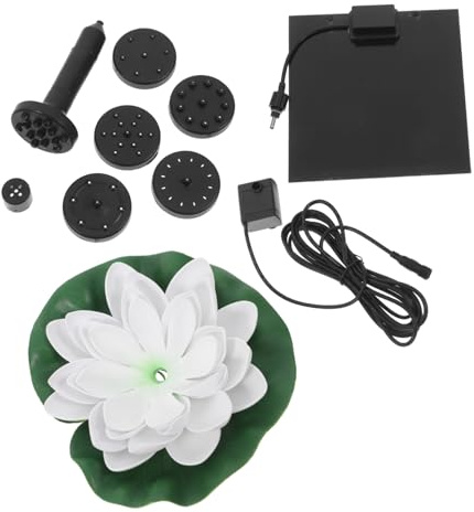CIYODO 1 Juego Fuente Solar de Agua para Jardín Decoración Exterior con Acuático Bebedero para Pájaros Energía Solar para Patios y