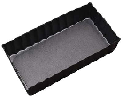 VALICLUD Moule à tarte rectangulaire anti-adhésif avec fond amovible en acier léger pour un démoulage facile Haute résistance Conductivité thermique Outil de cuisson