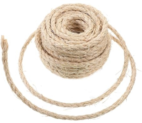 JOINPAYA Cuerda Sisal Natural Resistente para Rascador de Gatos Repuesto para Postes y Tablas Flexible para Diario el