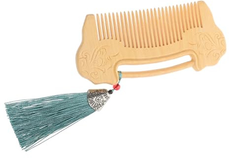 Gatuida Wooden Comb for Hair and Beard Portable Natural Sandalwood Comb Fine Teeth for Scalp Massage and Daily Use