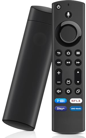 Ersatz-Sprachfernbedienung (4th Gen),Ersatz Fernbedienung mit Sprachfunktion Passend für Smart TV Stick 2nd Gen & 3rd Gen, Passend für Smart TVs Cube 1st Gen & 2nd Gen