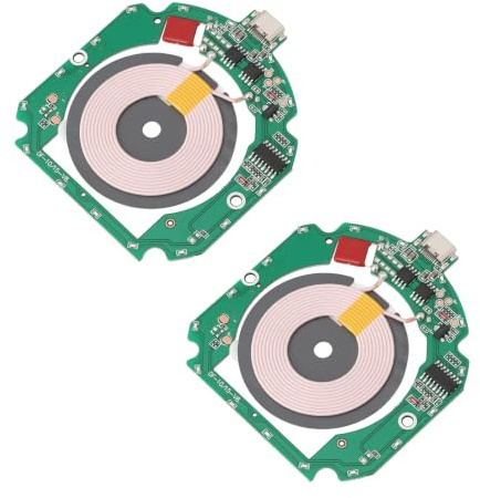 OTOTEC 2pcs High Power Wireless Charger Module 15W Type-C Wireless Charging compatible with Qi Phones Earbuds