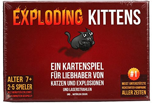 Exploding Kittens, Exploding Kittens, Grundspiel, Partyspiel, Kartenspiel, 2-5 Spieler, Ab 7+ Jahren, 15+ Minuten, Deutsch