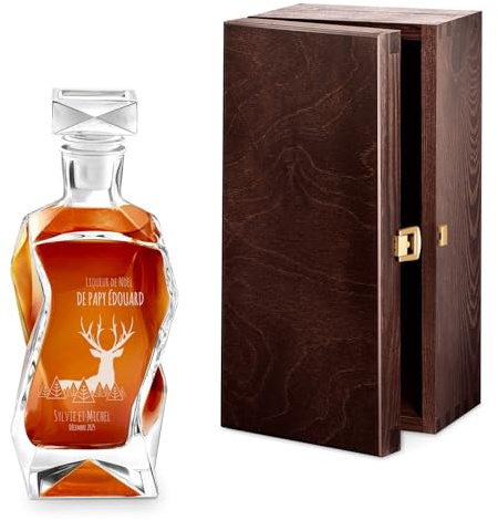 Maverton Whisky Karaffe mit Gravur - Whisky Dekanter - 700ml - Geschenk zum Geburtstag für Männer - Danksagung