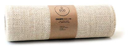 Juteband, Tischläufer, Soft Jute, Natur/Farbig 30 cm breit, 5 m Rolle | Tischband Deko Hochzeit rustikal Natur/Farbig (weiß)