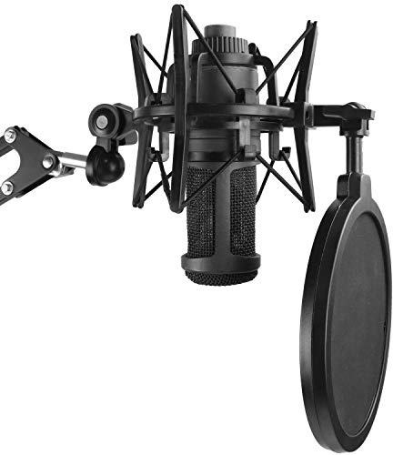 AT2020 Shock Mount with Pop Filter, Windscreen and Shockmount to Reduce Vibration Noise for AT2020USB+ Condenser Mic by YOUSHARES