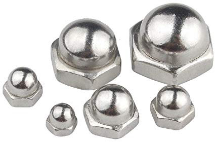 Tuerca ciega niquelada, tuerca ciega decorativa con forma de tapa, tuerca de cabeza esférica semicircular, estándar nacional M3M4M5M6M8-M10-M6 * 20 solamente