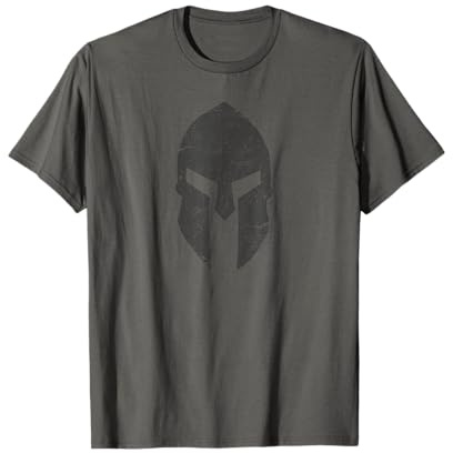 Casque Spartiate Gym Musculation Entraînement Sport Homme T-Shirt
