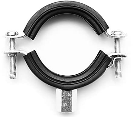 2 (60mm - 64mm) Rubber Lined Munsen Rings Pipe Clamps Pipe Hanger Anti Vibration Clamp, Bracket - (Pack of 2) - C09C 2_2