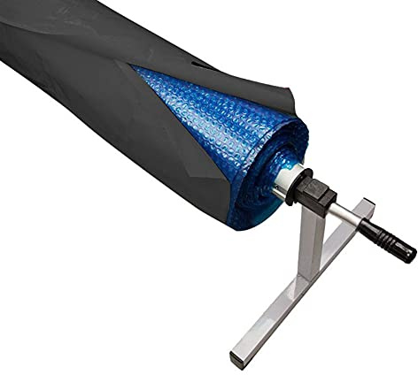 Uposao Pool Planenaufroller Abdeckung,550*96cm Schwimmbadrolle Aufrollvorrichtung Mit Klettverschluss Kordelzug Schwimmbadabdeckung wasserdichte Poolabdeckungen Schutzplane Abdeckhaube Aufrollsystem