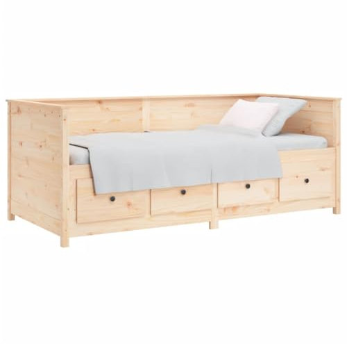 vidaXL Dagbädd 75x190 cm massivt furu, gästsäng, säng, soffa, gästsängar, sängar, soffor, sängram, sängramar