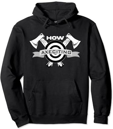Axe Throwing Crossed Axes and Wooden Target Pullover Hoodie