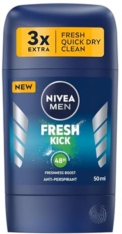 NIVEA Lot de 2 sticks de 50 ml pour homme - Formule légère de protection 48H - Avec eau de cactus pour une sensation de fraîcheur - Parfum rafraîchissant