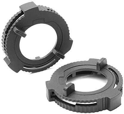 2 Stück H7 LED-Scheinwerfer-Adapter, Fassungshalter, H7 HID-Lampensockel-Halterung, Befestigungsclips für 2017–2020 Fo.rd Fiesta MK8