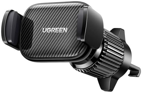 UGREEN Handyhalterung Auto Lüftung 360° Drehbar Handy Halterung mit Stabilem Metallhaken kompakter Handyhalter kompatibel mit iPhone 15 14 13 Pro Max, Galaxy S23 S22 S21, Huawei Mate 60 Pro usw.