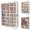 FramePro 16x20 Shadow Box Frame with Removable Shelves, Deep Memory Box Display Case for Collector, Keepsake Coins Military Medals Pins Wedding Flowers White
