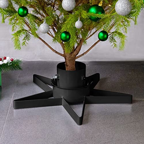 Camerina Christbaumständer Schwarz 47x47x13,5 cm WeihnachtsbaumstäNder Abdeckung