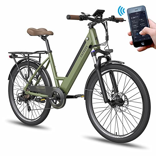 Fafrees Oficial Bicicleta Electrica, 26 Bici Electrica con App, Batería Extraíble 36V 14,5 Ah para 100KM, 250W 25KM/H Ciudad Bicycle Electric, F26 Pro Upgrade Ebike 2024