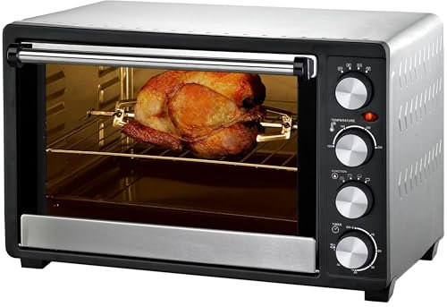 Syntrox 30 l Kleiner Mini Backofen Lasale | Miniofen | Pizzaofen | Pizzabackofen, 1500 Watt, 30 Liter, maximal 230°C, inklusive Zubehör, Kontrollleuchte und Timer