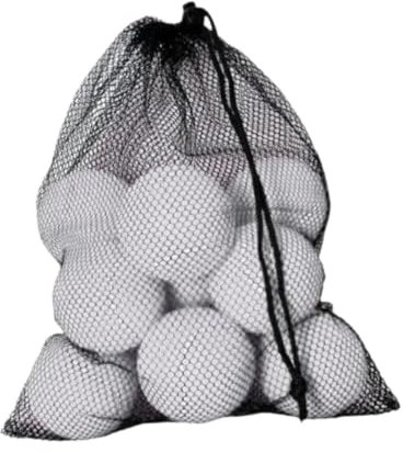 Harilla 12x Tennisbälle Übungsbälle Praktisch mit Kordelzug Aufbewahrungstasche Trainingsbälle Haustier Hund Spielbälle für Schlägersport, Weiß