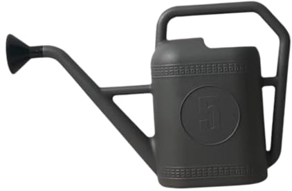 F Fityle Annaffiatoio per Giardino con Manico Portatile e irrigatore, Grigio, 5 Litri