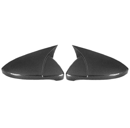 BTEDSXC Spiegelkappen RüCkspiegel Kompatibel Mit VW Für Golf Für Mk7 Für Mk7.5 Horn Kohlefaser-Spiegelabdeckung Kohlefaser-Horn-Rückspiegelkappen Sind Verfügbar