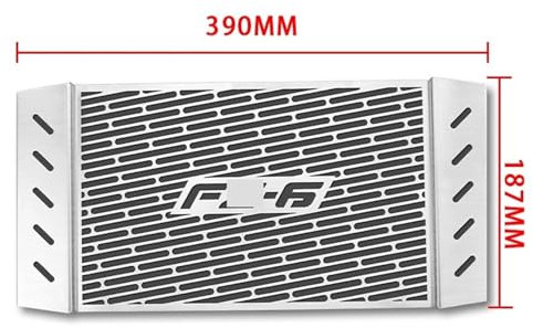 Grille Grill Cover Protector De Rejilla Para Radiador De Motocicleta, Cubierta De Metal Negra Para Ya&ma&ha Para FZ6 2006-2010 2007 2008 2009 Protector de rejilla de radiador de motocicleta(2)
