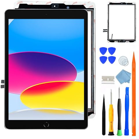 oiKaFex Premium Quality-[NO LCD] for iPad 9 Generation Screen Replacement Digitizer Touch Glass Repair Kit with Tools+Home Button & HD Installation Video for 2021 iPad 9(10.2”)