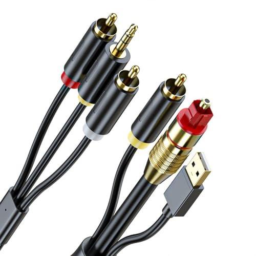 Convertisseur audio de musique câble coaxial/optique vers câble 3,5 mm pour configuration de divertissement à domicile