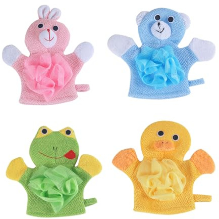 BATHVEVE 4stücke Duschen Wischen Hause Körper Reiniger Duschhandschuh Badetuch Junge Mädchen Duschtuch Körper Duschhandschuh Badetuch Junge Mädchen Duschtuch